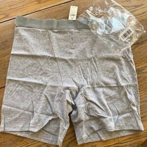 AERIE pointelle boy short/gray/New in bag/XL